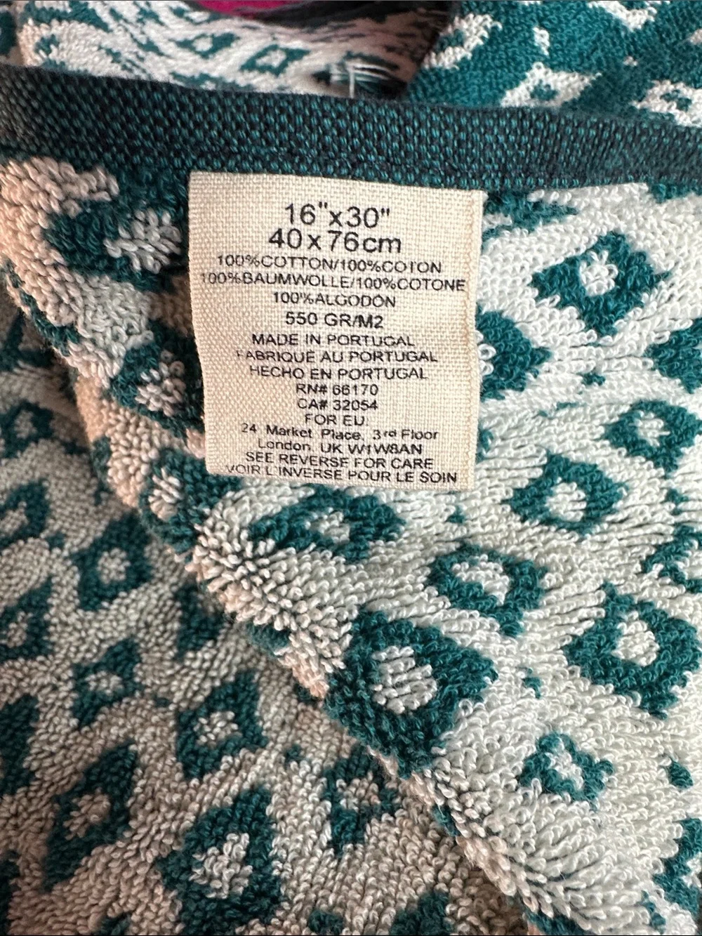 Anthropologie Tisa Diamond Hand Towel